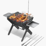 HR - 1 URBANGRILL + 2 FLAT & 2 ROUND SKEWERS + 1 BBQ GRATE + 1 LIGHT STAND + 2 SIDE TRAYS
